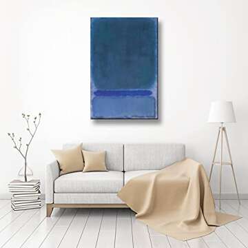 Rothko Green on Blue Canvas Art Poster for Home