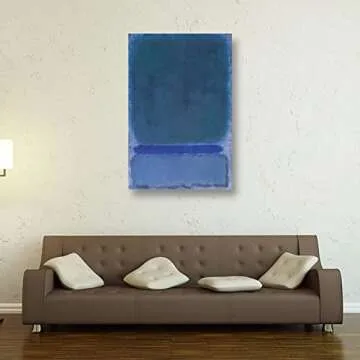 Rothko Green on Blue Canvas Art Poster for Home