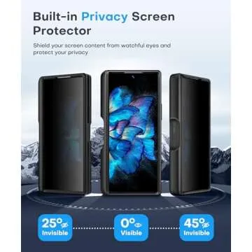 BERFY Magnetic for Samsung Galaxy Z Fold 7 Case with Privacy Screen Protector, [Compatible with MagS...