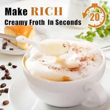 Rechargeable Milk Frother Wand for Lattes and More