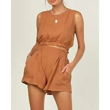 Stylish 2 Piece Summer Set for Women with Pockets