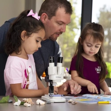 AmScope Kids Stereo Microscope - 10X-20X with LED Light