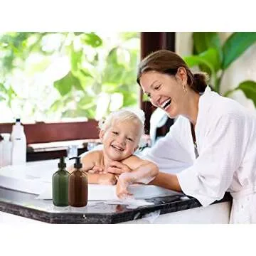 2 PCS 10 OZ Pump Bottle Plastic Pump Lotion Dispenser Empty Bottles Refillable Plastic Containers for Shampoo Lotion Body Wash, Creams, Moisturizer, Massage Oil, Multicolor