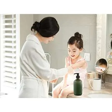 2 PCS 10 OZ Pump Bottle Plastic Pump Lotion Dispenser Empty Bottles Refillable Plastic Containers for Shampoo Lotion Body Wash, Creams, Moisturizer, Massage Oil, Multicolor