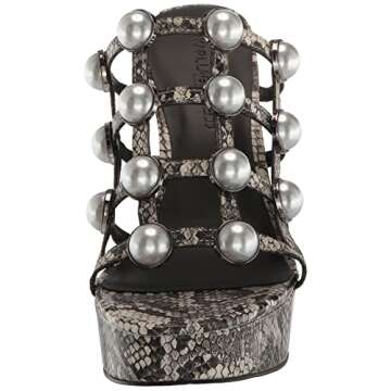 Stylish Karl Lagerfeld Addica Pearls Platform Heel Sandals for Women