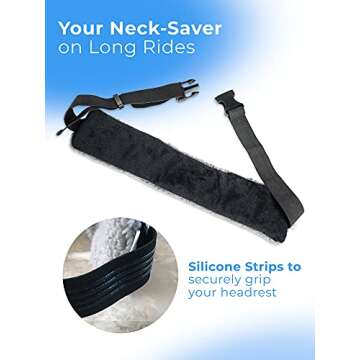 SeatSleeper Travel Pillow Alternative Stops Head Bobbing | Airplane Head Straps and Car Head Support Band Great on Travel Upright | Super Comfy Head & Neck Support | Small & Compact