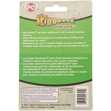 Ethical Skinneeez Mouse Cat Toy, Assorted