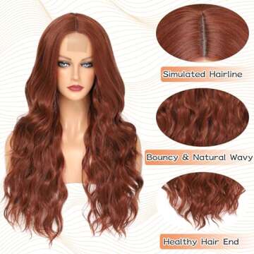 26 Inch NAYOO Long Wavy Wig for Women - Everyday Glamour