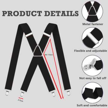 WOXVM Adjustable Suspenders for All Occasions