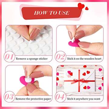 200 Pieces Valentine Wooden Hearts for Crafts 0.71 Inch Mini Wood Hearts DIY Craft Heart Wood Cutout...