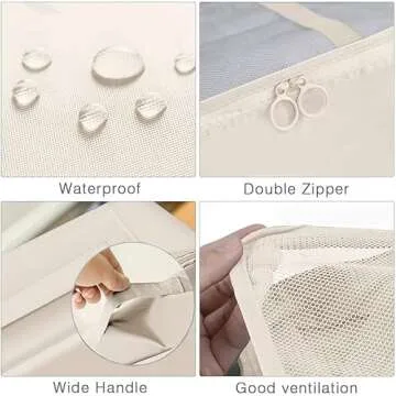 HYan Packing Cubes - 9 PCS Travel Luggage Organizers Set Waterproof Suitcase Organizer Bags Clothes Shoes Cosmetics Toiletries Storage Bags(Beige)