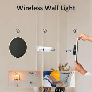 Stylish Rechargeable Wall Sconces with Remote Control