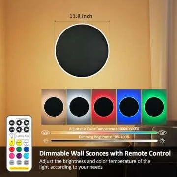 Stylish Rechargeable Wall Sconces with Remote Control