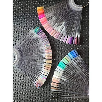 Hedume 600 Clear Nail Swatch Sticks for Art Display