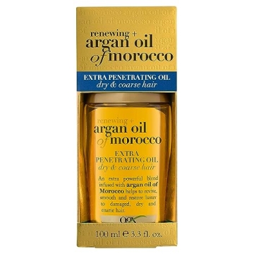 OGX Extra Strength Argan Oil Hair Treatment - Ultimate Moisturizing Solution for All Hair Types, 3.3...