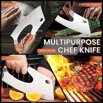 ROCOCO Meat Cleaver Chef Knife for Effortless Cooking