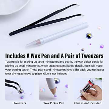 Briskbloom Flatback Pearls and Rhinestones 60g Craft Set