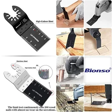 Bionso 35 PCS Oscillating Saw Blades Premium Multitool Kit