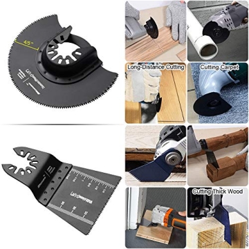 Bionso 35 PCS Oscillating Saw Blades Premium Multitool Kit