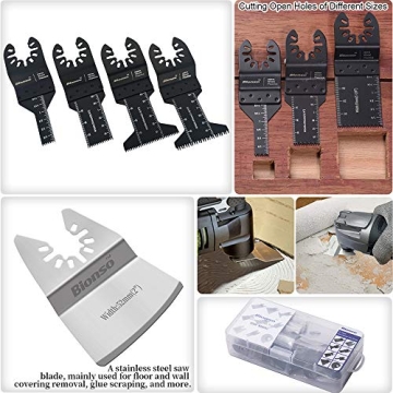 Bionso 35 PCS Oscillating Saw Blades Premium Multitool Kit