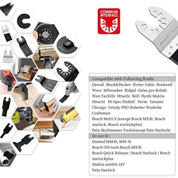 Bionso 35 PCS Oscillating Saw Blades Premium Multitool Kit