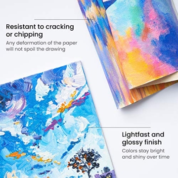 ARTEZA Acrylic Paint Set of 60 Colors and 5 Metallics