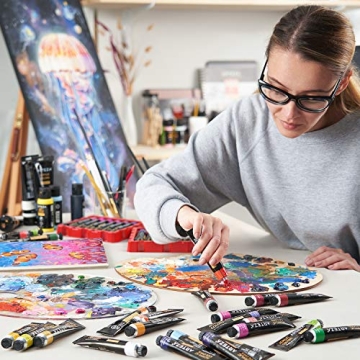 ARTEZA Acrylic Paint Set of 60 Colors and 5 Metallics