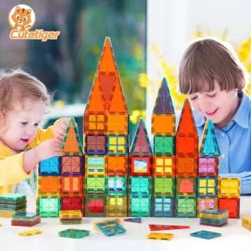 CuteTiger Magnetic Building Tiles 100-Piece Set