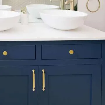 ASKANO 6-1/4 Inch Brushed Gold Pull Handles - Pack of 10