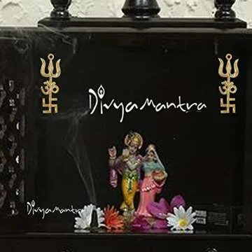 Divya Mantra Trishakti Yantra Trishul Om Swastika Decorative Spiritual Vastu Items Brass Indian Hindu Religious Wall Home Decor Kitchen Pooja Mandir Temple Hanging Good Luck Showpiece Set of 2 - Gold