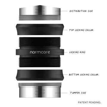 Normcore 2-in-1 Coffee Distributor & Tamper, Dual-Head Espresso Leveler with Built-in Spring Adjustable Depth, Fits 58mm Portafilter for Baristas and Home Use