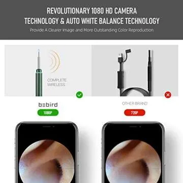 BEBIRD Otoscope Wireless Ear Cleaner 1080P FHD Camera