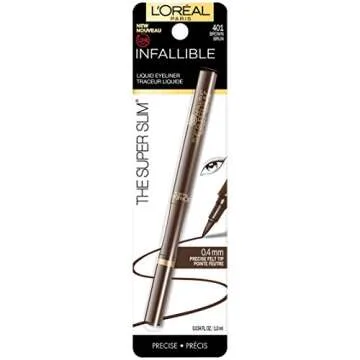 L’Oréal Paris Makeup Infallible Super Slim Long-Lasting Liquid Eyeliner - Precision Felt Tip with...