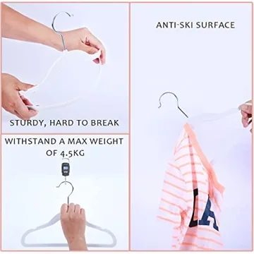 Veeyidd Kids Velvet Clothes Hangers for Toddlers