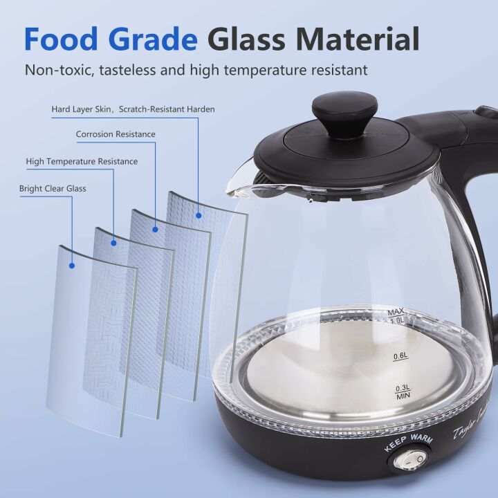 Taylor Swoden Electric Kettle with Infuser & Auto Shut-Off