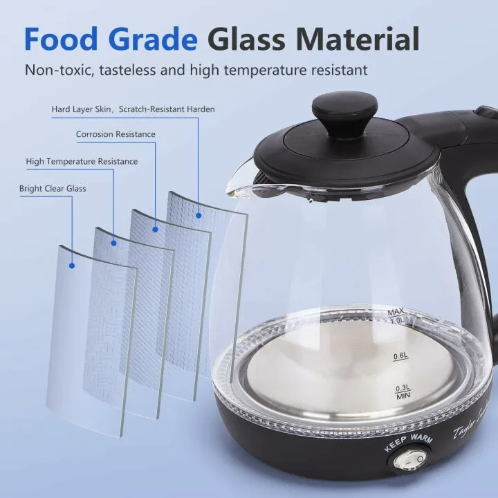 Taylor Swoden Electric Kettle with Infuser & Auto Shut-Off