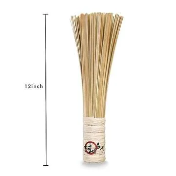 OTYFGHD 12-Inch Bamboo Wok Brush for Effective Kitchen Cleaning
