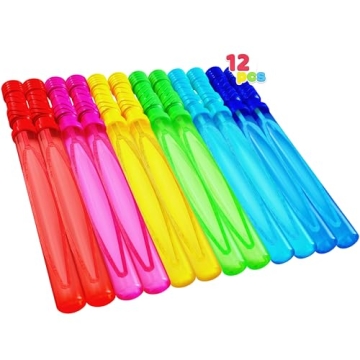 JOYIN 14.6’’ Giant Bubble Wands Set - 6 PCS with Refill Solution for Endless Outdoor Fun
