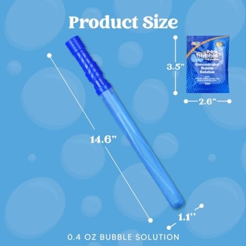 JOYIN 14.6’’ Giant Bubble Wands Set 6 PCS with Refill
