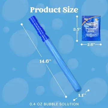 JOYIN 14.6’’ Giant Bubble Wands Set 6 PCS with Refill