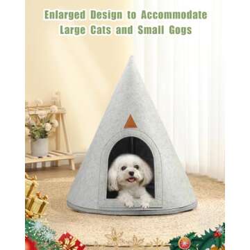 Christmas Clearance DIY Cat Tree Cat Beds for Indoor Cats Clearance, Cat Bed Cave, Felt Cat Nest, Indoor Cat House,Cat Gifts Dog Lover Gifts, 20 x 24 Inches