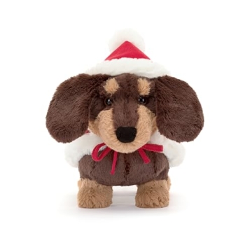 Jellycat Winter Warmer Otto Sausage Dog Plush Toy for Christmas