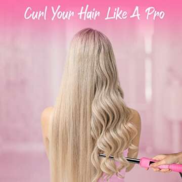Herstyler Baby Curls Mini Curling Iron | Tapered 1/2 to 3/4 Curling Iron | Skinny Curling Wand for Q...