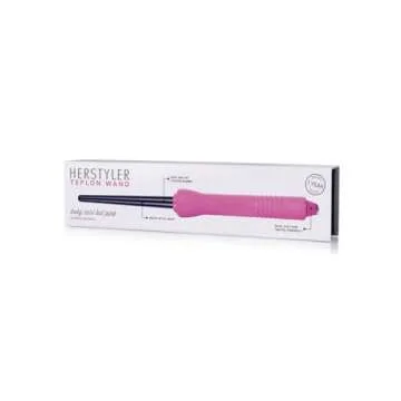 Herstyler Baby Curls Mini Curling Iron | Tapered 1/2 to 3/4 Curling Iron | Skinny Curling Wand for Queens Who Want to Be Crowned in Curls | 9mm to 13mm Wand with Dual Voltage | Pink