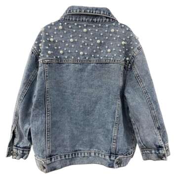 Gemini Fusion Baby Kid Toddler & Little Girls Pearl Blue Denim Jacket