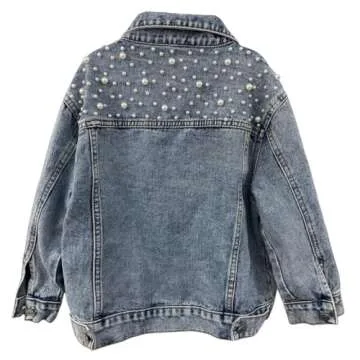 Gemini Fusion Baby Kid Toddler & Little Girls Pearl Blue Denim Jacket