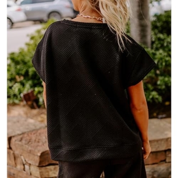 Chic SeeLuNa Women's 2 Piece Textured Sweatsuit