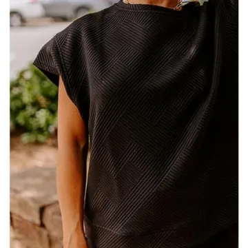 Chic SeeLuNa Women's 2 Piece Textured Sweatsuit