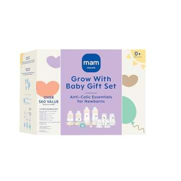MAM Grow with Baby 11-Piece Gift Set - Essential Baby Items for Newborns