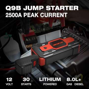 NEXPOW Battery Jump Starter 2500A Car Jump Starter (up to 8.0L Gas/8L Diesel Engines) 12V Car Batter...